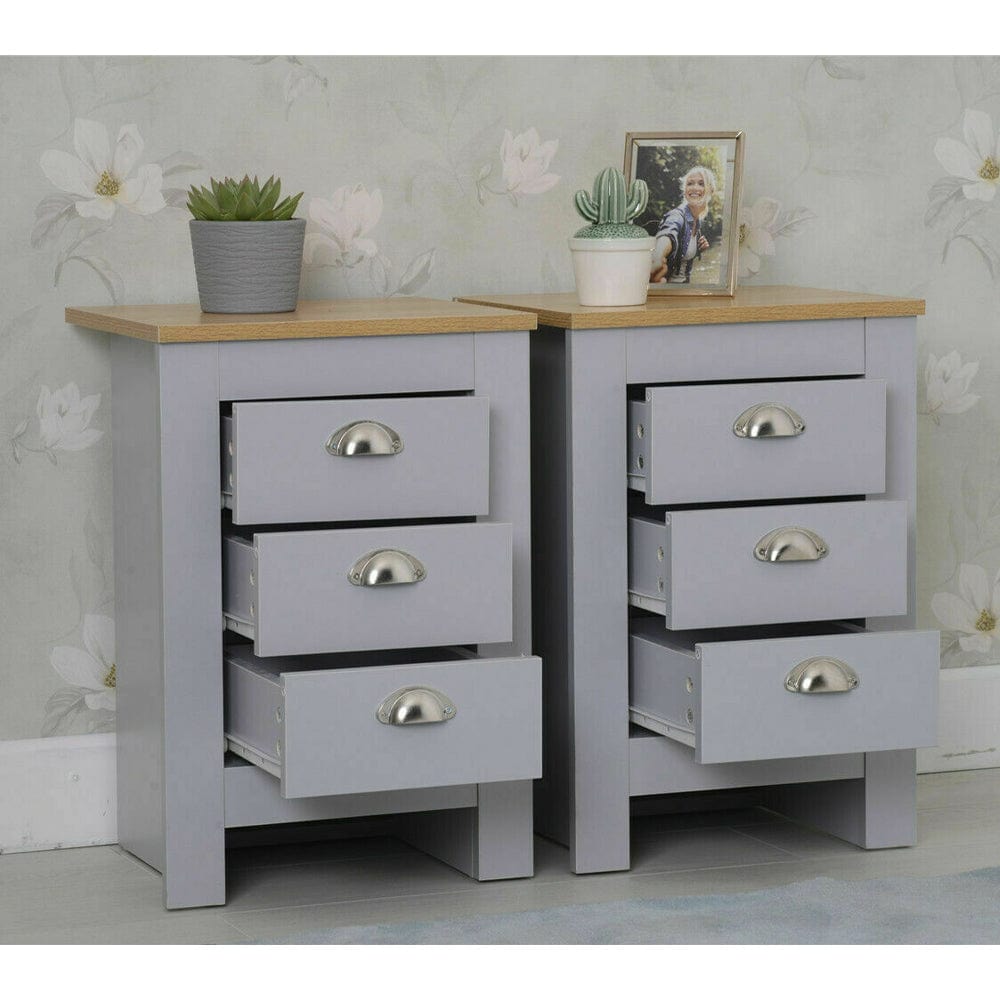 Tall outlet gray nightstand