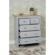 Heritage 3 Piece Tall Chest and Bedside Tables Set In Grey - Furniture Maxi