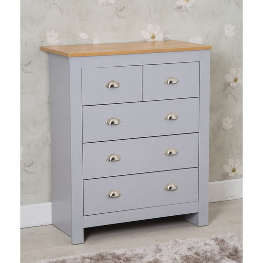 Heritage 3+2 Chest Of Drawers In Grey