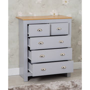 Heritage 6 Drawer Chest In Grey - Furniture Maxi