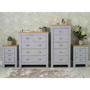 Heritage Grey Four Piece Bedroom Set Chests and Bedsides - Furniture Maxi