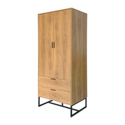 Belluno Industrial Style 2 Door 2 Drawer Wardrobe