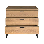 Belluno Industrial Style 3 Drawer Chest Of Drawers Cabinet