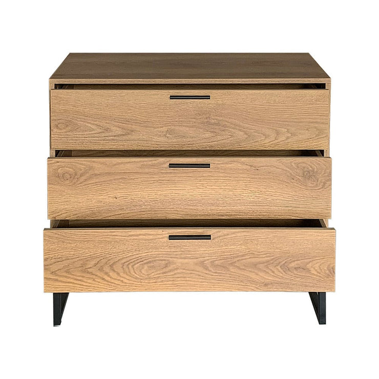 Belluno Industrial Style 3 Drawer Chest Of Drawers Cabinet