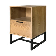 Belluno Industrial Style 1 Drawer Bedside Table