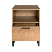 Belluno Industrial Style 1 Drawer Bedside Table