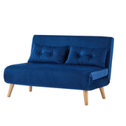 Jola Velvet Foldable 2 Seater Sofa Bed