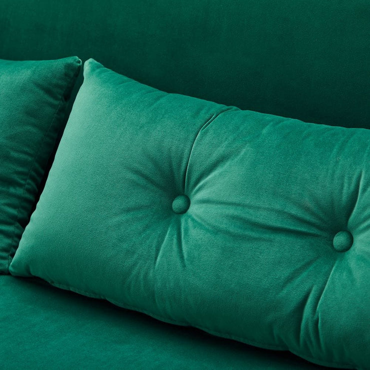 Leaba Tolg Móra Velvet Infhillte 2 Suíochán Jola le Pillows