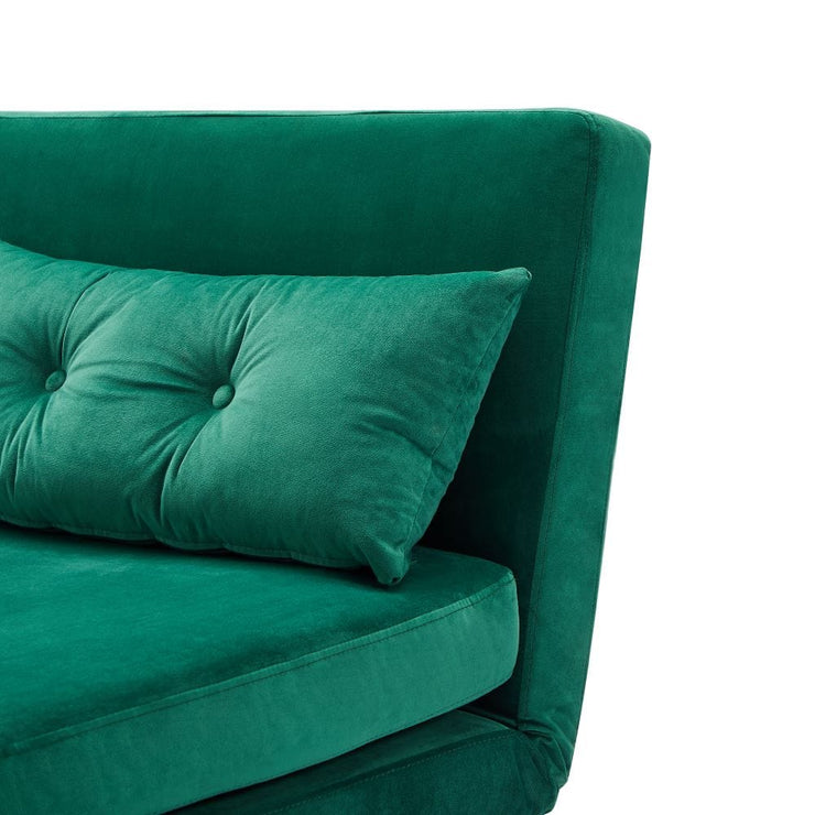 Leaba Tolg Móra Velvet Infhillte 2 Suíochán Jola le Pillows