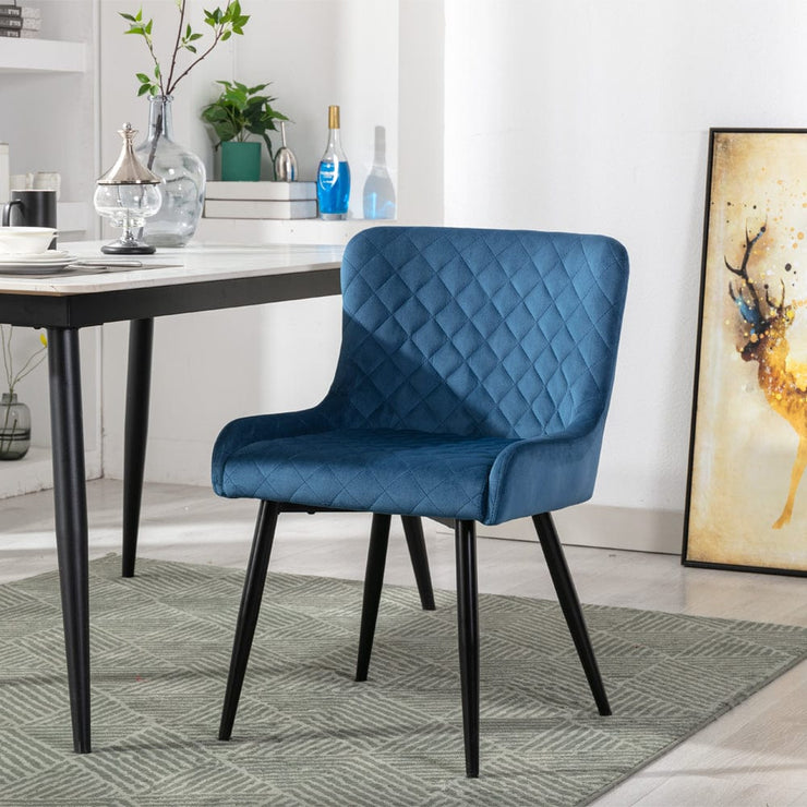 Set of 2 Lisa Velvet Dining Chair