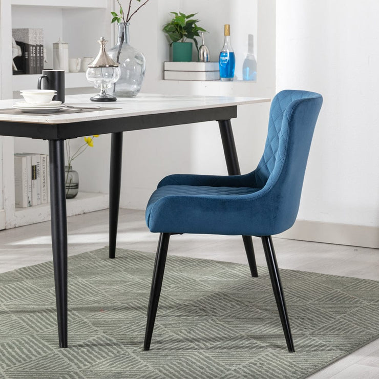 Set of 2 Lisa Velvet Dining Chair