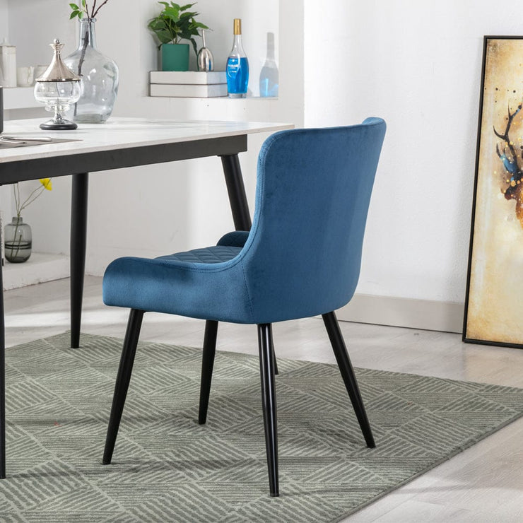 Set of 2 Lisa Velvet Dining Chair