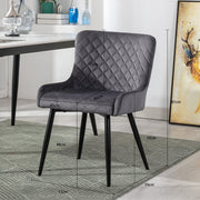 Set of 2 Lisa Velvet Dining Chair