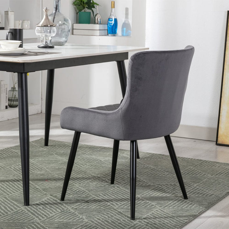 Set of 2 Lisa Velvet Dining Chair