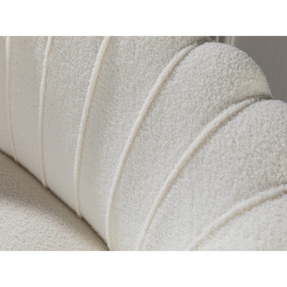 Mollis Plush Boucle Shell Chair In Beige