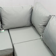 Monacó Buicéad Oighear 6 Suíochán RatánComment Cúinne Sofa Set