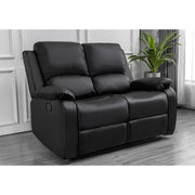 Palermo 3+2 Black Leather Electric Or Manual Recliner Sofa Set