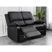 Palermo 3+2+1 Black Leather Electric Or Manual Recliner Sofa Set