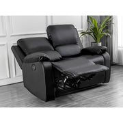 Palermo 3+2+1 Black Leather Electric Or Manual Recliner Sofa Set