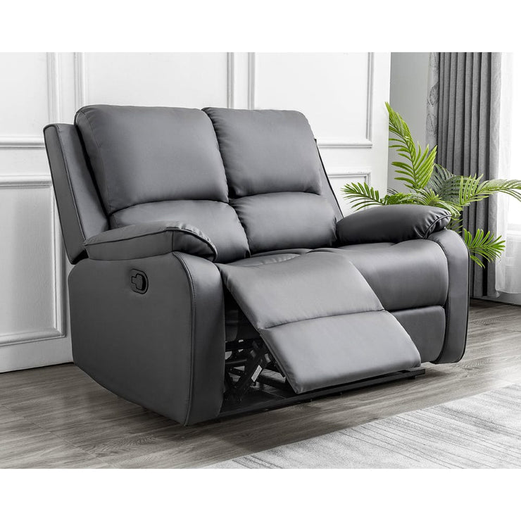 Palermo 3+2+1 Grey Leather Electric Or Manual Recliner Sofa Set