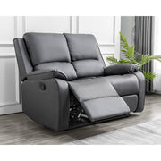 Palermo 3+2 Grey Leather Electric Or Manual Recliner Sofa Set