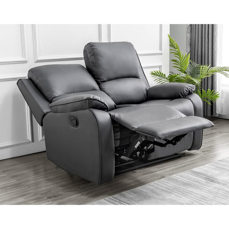 Palermo 3+2+1 Grey Leather Electric Or Manual Recliner Sofa Set