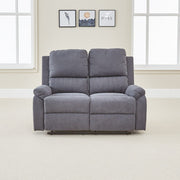 Pancho 2 Seater Grey Fabric Recliner Sofa