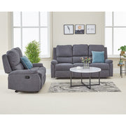 Pancho 3+2 Grey Fabric Recliner Sofa Set