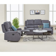 Pancho 3+2 Grey Fabric Recliner Sofa Set