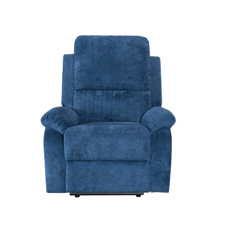 Pancho 3+2+1 Blue Fabric Recliner Sofa Set