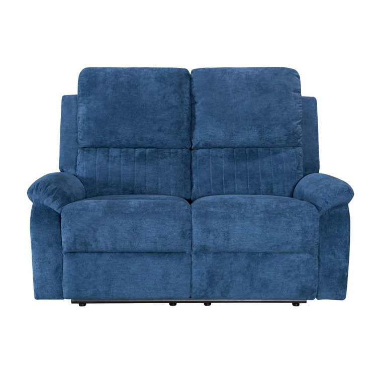 Pancho 3+2+1 Blue Fabric Recliner Sofa Set