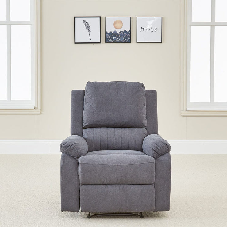 Pancho Grey Fabric Recliner Armchair