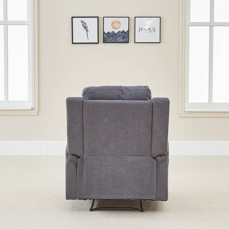 Pancho Grey Fabric Recliner Armchair and 3 Seater Sofa Set