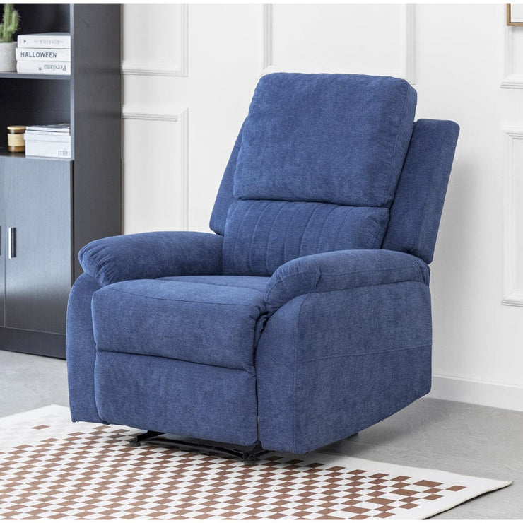 Pancho Blue Fabric Armchair and 2 Seater Sofa Set