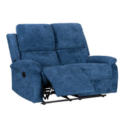 Pancho Blue Fabric Armchair and 2 Seater Sofa Set