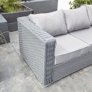 Papaver 8 Seater Rattan Furniture Garden Sofa Set In Grey, Garden Furniture, Furniture Maxi, Furniture Maxi