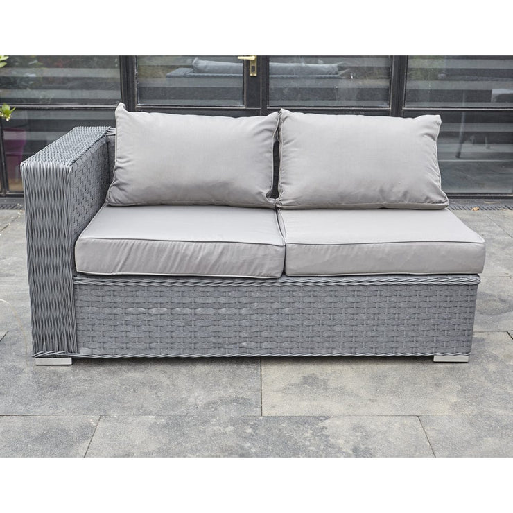 Papaver 9 seater rattan garden dining set in grey deals