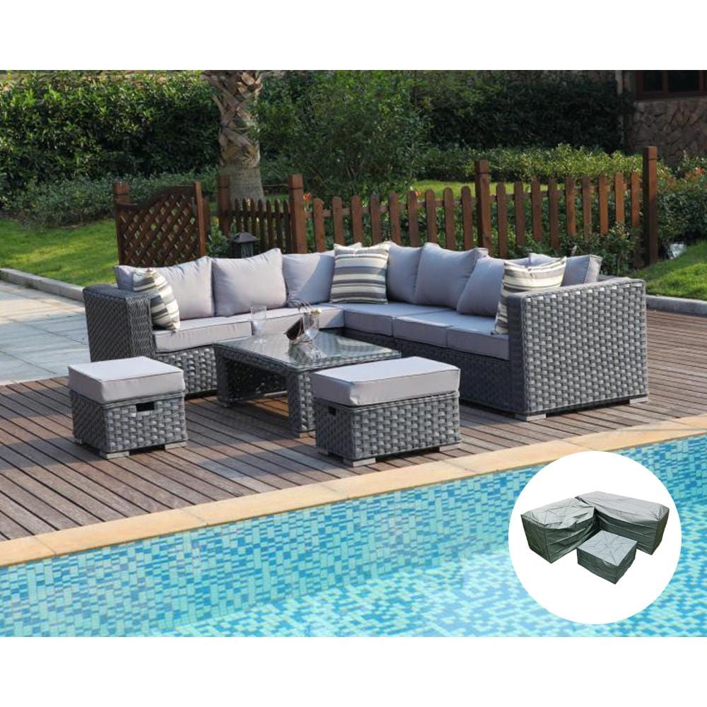 Rattan patio set cover 2025