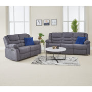 Revere  3+2 Grey Fabric Recliner Sofa Set