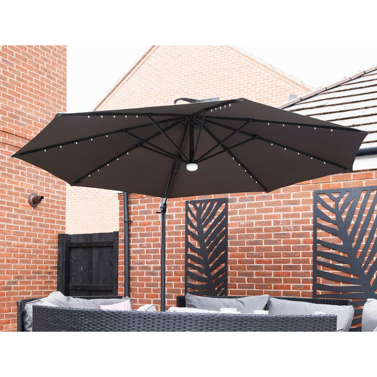 Parasol Cantilever LED Gréine Roma 3M