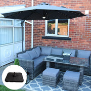 Parasol Cantilever LED Gréine Roma 3M