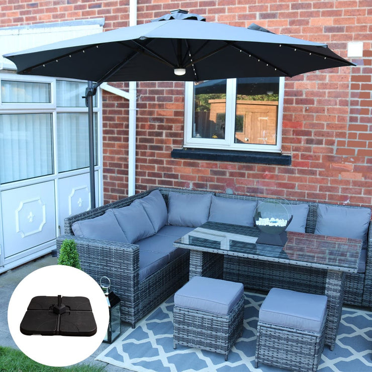 Roma 3M Solar LED Cantilever Parasol