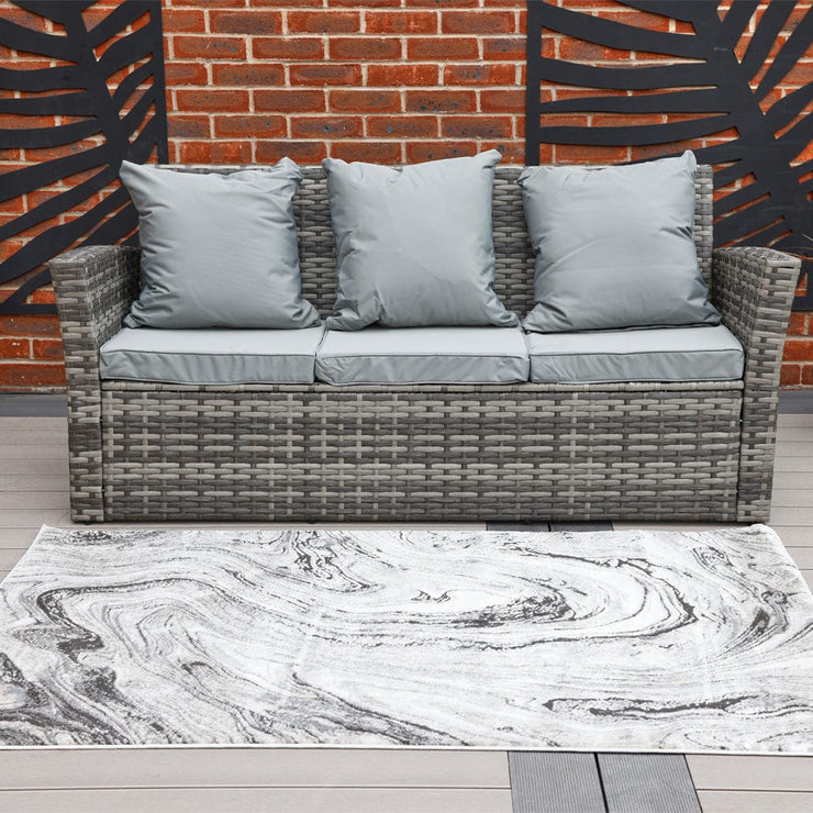 Rosen 5 Seater Rattan Garden Furniture Set In Grey