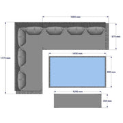 Rosen 8 Seater Grey Rattan Corner Garden Sofa Set