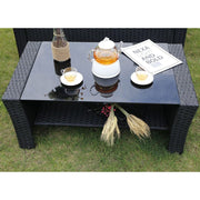 Rosen 4 Seater Rattan Garden Furniture Set In Black, Garden Furniture, Furniture Maxi, Furniture Maxi