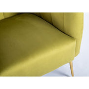 Russell Velvet Armchair In Moss Green