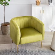 Russell Velvet Armchair In Moss Green