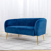 Russell Velvet Two Seater Sofa In Blue - Furniture Maxi