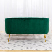 Russell Velvet Two Seater Sofa In Green - Furniture Maxi