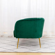 Russell Velvet Two Seater Sofa In Green - Furniture Maxi